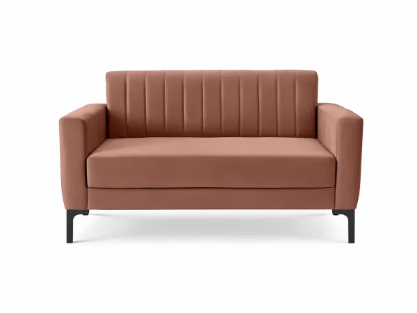 Tulip Upholstered 3 Seater Sofa in Rust Ruby Color